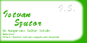 istvan szutor business card