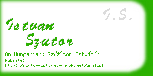 istvan szutor business card